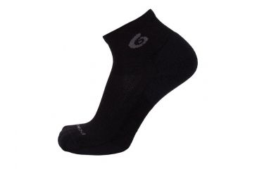 Image of Point 6 Active Extra Light Mini Crew Men's Socks, Black, Medium 2153-204-06