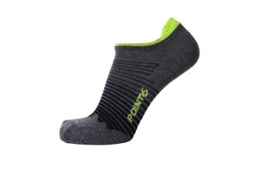 Image of Point 6 Active Peak Ultralight No Show Tab  Men's Socks, Gray, Medium 1776-200-06