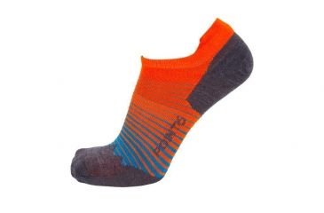 Image of Point 6 Active Peak Ultralight No Show Tab  Men's Socks, Orange, Small 1776-265-05