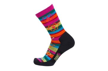 Image of Point 6 Bolivian Stripe Extra Light 3/4 Crew Women's Sock, Black, Small 2852-233-05