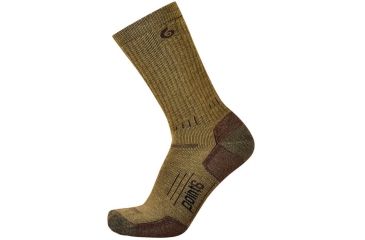 Image of Point 6 Boot Medium Mid-Calf Sock - Men's-Coyote Brown-X-Large