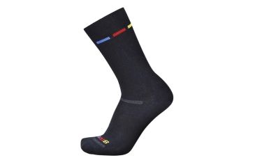 Image of Point 6 Bruce's Nordic No Cushion Crew  Men's Socks, Black, Large 1440-204-07