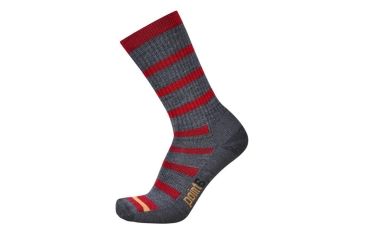 Image of Point 6 Firecracker Light Crew Men's Socks, Gray, Medium 2725-200-06
