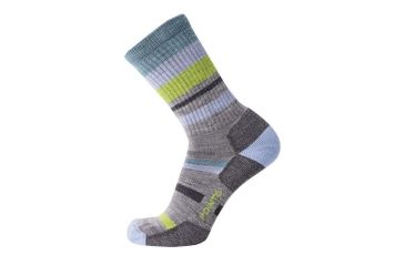 Image of Point 6 Hiking Blast Mixed Stripe Light Men's Socks, Stone, Small 2566-010-05