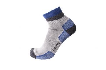 Image of Point 6 Hiking Block Stripe Light Mini Crew Men's Socks, Silver, Medium 3560-206-06