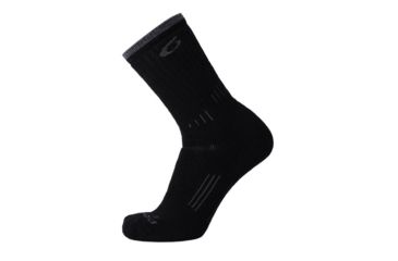 Image of Point 6 Hiking Essential Light Crew Men's Socks, Black, Small 2531-204-05