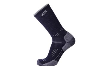 Image of Point 6 Hiking Essential Light Crew Men's Socks, Dark Navy, Large 2531-233-07