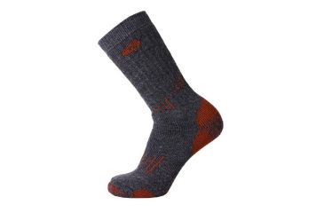 Image of Point 6 Hiking Expedition Extra Heavy Mid Calf Men's Socks, Gray/Red, Small 2540-208-05