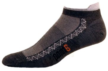 Image of Point 6 Running Ultra Light Micro Sock - Womens-Gray/Silver-Small