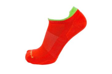 Image of Point 6 Running Ultra Light No Show Tab Women's Sock, Coral, Large 1175-280-07