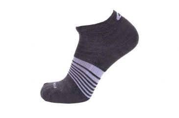 Image of Point 6 Running Wall Street Extra Light Mini Crew Men's Socks, Gray, Small 1179-200-05
