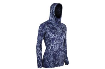 Image of Polarmax Womens Hoodie Blue Floral Sm 3S31CHQP-B.FLOR-SM