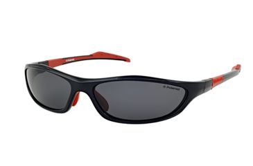 Image of Polaroid Brett Bifocal Sunglasses, Black/Red Frame PDP7000ZBF