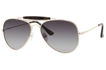 Image of Polaroid X 4320/S Sunglasses X4320S-000U-NX-5916 - A / Gold Frame, Green Gradient Polarized Lenses, Lens Diameter 59mm, Distance Between Lenses 16mm