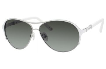Image of Polaroid X 4330/S Sunglasses X4330S-00BF-NX-6013 - A / Silver Frame, Green Gradient Polarized Lenses, Lens Diameter 60mm, Distance Between Lenses 13mm