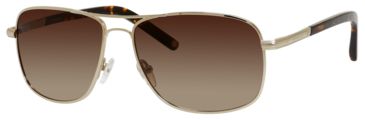 Image of Polaroid X 4402/S Sunglasses X4402S-00JB-S7-5815 - Gold Frame, Brown Gradient Polarized Lenses, Lens Diameter 58mm, Distance Between Lenses 15mm
