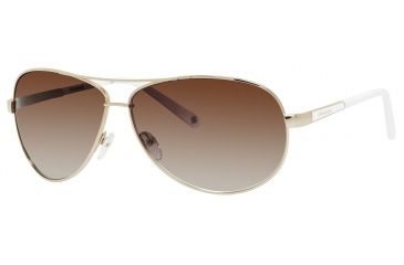 Image of Polaroid X 4410/S Single Vision Prescription Sunglasses X4410S-0531-S7-6511 - Frame Color Gold White, Lens Diameter 65 mm
