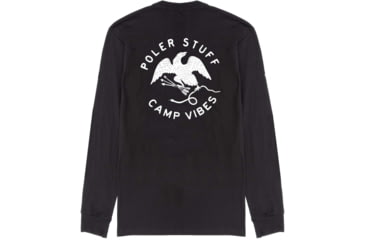 Image of Poler Brand Brand Long Sleeve Shirt, Small, Black, 214APM2204-Black-S