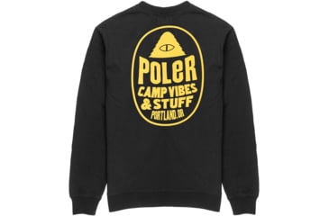 Image of Poler Fruit Sticker Crew, 2XL, Black, 221APM2501-Black-XXL