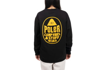 Image of Poler Fruit Sticker Crew, 2XL, Black, 221APM2501-Black-XXL