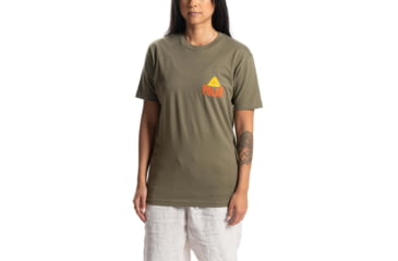 Image of Poler Fruit Sticker T-Shirt, Small, Military Green, 221APM2003-MILITARY GREEN-S