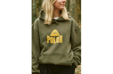 Image of Poler Fuzzy Stuff Hoodie, Large, Army Green, 221APM2602-Army Green-L