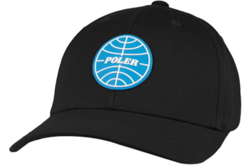 Image of Poler Global Patch Dad Hat, Black, One Size, 214ACU7801-Black-O/S