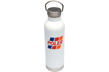 Image of Poler Insulated Water Bottle, TRD White, 223ACM9105-TRD White-O/S