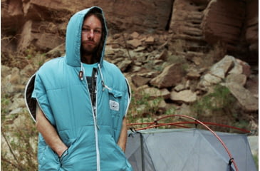 Image of Poler Napsack 50 Wearable Sleeping Bag Synthetic-Blue-Large