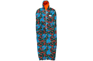 Image of Poler Napsack 50 Wearable Sleeping Bag Synthetic-Blue Steel Floral Fantasia-Medium