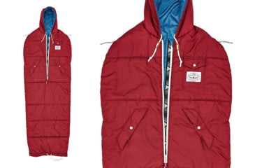 Image of Poler Napsack 50 Wearable Sleeping Bag Synthetic-Burgundy-Large
