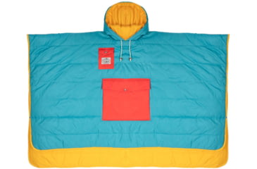 Image of Poler Poncho, Goldenrod/Bluepine, One Size, 214ACU5601-GBluepine-O/S