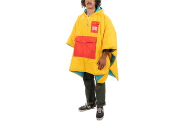 Image of Poler Poncho, Goldenrod/Bluepine, One Size, 214ACU5601-GBluepine-O/S