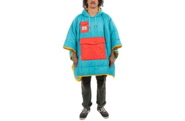 Image of Poler Poncho, Goldenrod/Bluepine, One Size, 214ACU5601-GBluepine-O/S