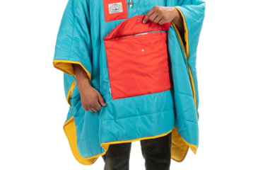 Image of Poler Poncho, Goldenrod/Bluepine, One Size, 214ACU5601-GBluepine-O/S