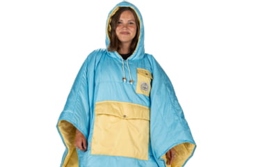 Image of Poler Poncho, Powder Blue Daisy, One Size, 212ACU5601-PBlDaisy-O/S