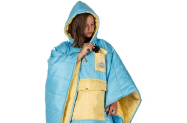 Image of Poler Poncho, Powder Blue Daisy, One Size, 212ACU5601-PBlDaisy-O/S