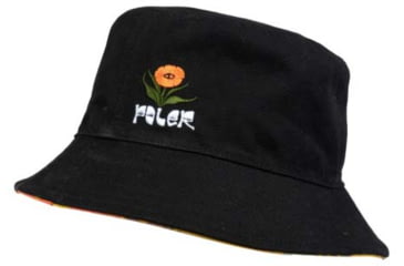 Image of Poler Reversible Vibes Brand Bucket Hat, Orchid Floral Gold, One Size, 222ACU7102-OFlGold-O/S