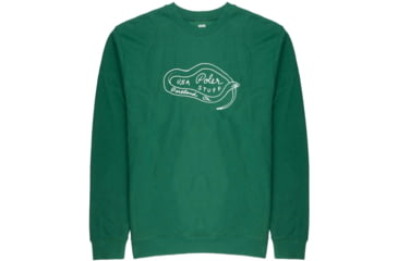 Image of Poler Snaked Crew, Small, Dark Green, 214APM2503-Dark Green-S