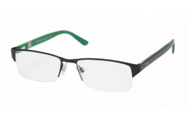 Image of Polo PH 1075 Eyeglasses Styles Shiny Black Frame w/Non-Rx 53 mm Diameter Lenses, 9003-5317