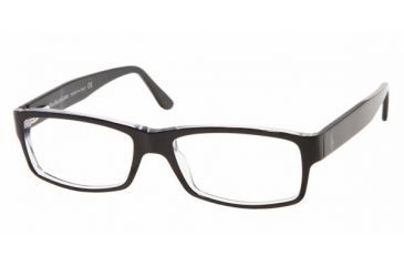 Image of Polo Eyeglasses PH2015 with No-Line Progressive Rx Prescription Lenses, Select Frame Color / Lens Diameter Top Black/Crystal Frame / 52 mm Prescription Lenses