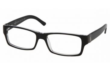 Image of Polo PH 2027 Eyeglasses Styles - Top Black/Crystal Frame w/Non-Rx 52 mm Diameter Lenses, 5011-5216