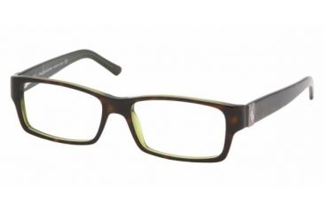 Image of Polo PH 2027 Eyeglasses Styles - Top Havana/Green Frame w/Non-Rx 52 mm Diameter Lenses, 5016-5216