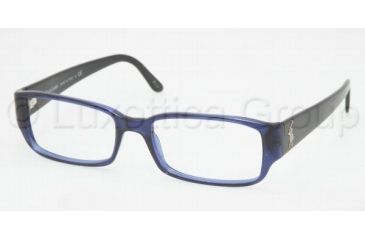 Image of Polo PH2044 SV Prescription Eyeglasses, Dark Blue Transparent Frame / 54 mm Prescription Lenses, 5033 5417