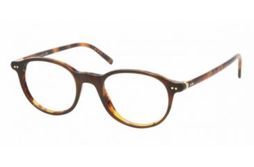 Image of Polo PH 2047 Eyeglasses Styles -  Top Brown/Yellow Havana Frame w/Non-Rx 48 mm Diameter Lenses, 5035-4820