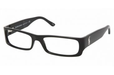 Image of Polo PH2055 SV Prescription Eyeglasses Shiny Black Frame / 53 mm Prescription Lenses, 5001-5317