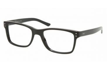 Image of Polo PH 2057 Eyeglasses Styles Shiny Black Frame w/Non-Rx 53 mm Diameter Lenses, 5001-5318