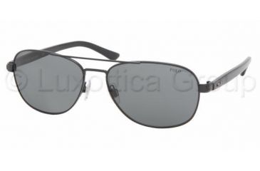 Image of Polo PH3032 Progressive Sunglasses - Shiny Black Gray Frame w/ 59 mm Diameter Lenses, 900387-5916
