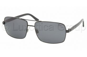 Image of Polo PH 3040 Sunglasses, Shiny Black Frame / Gray Lenses, 900387 6116