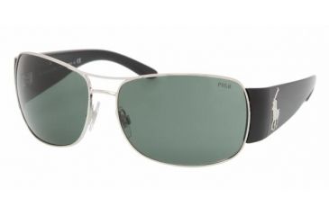 Image of Polo PH3042 Sunglasses with No-Line Progressive Rx Prescription Lenses, Select Frame Color / Lens Diameter Matte Silver Frame / 64 mm Prescription Lenses